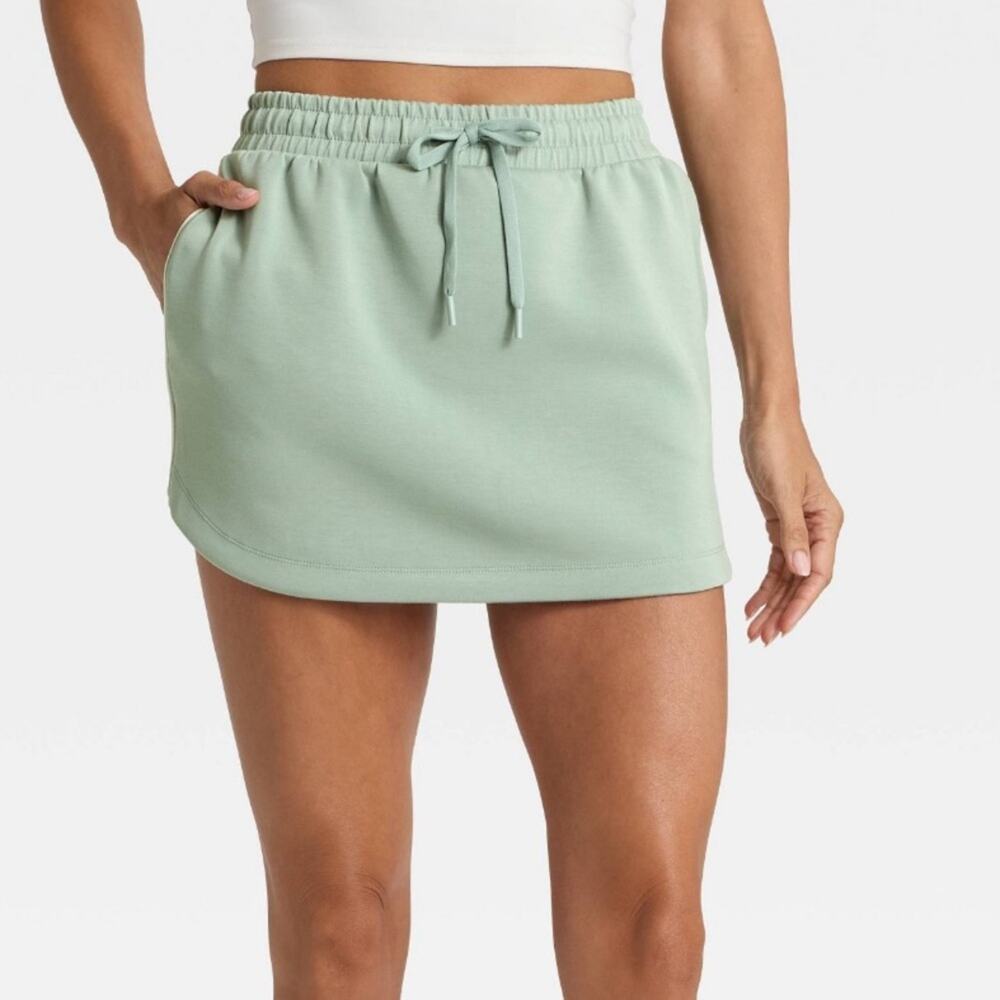 All in Motion XL‎ Sage Green Airy Sleek Activewear Knit Skort